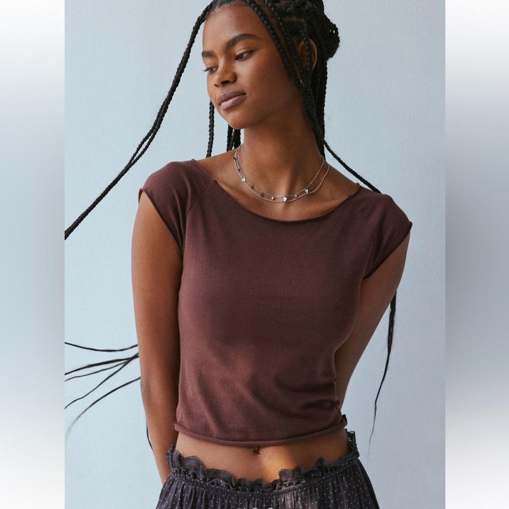 out from under cotton compression boatneck tee
